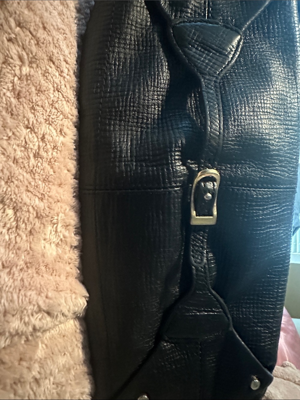 Jimmy Choo Bardia Black Leather Buckle-Accent Hobo Bag - Picture 10 of 10